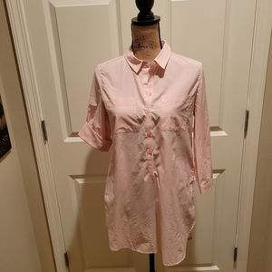 NWT NY & Co. Light pink tunic. Slim fit, sleeves can be worn down or cuffed up